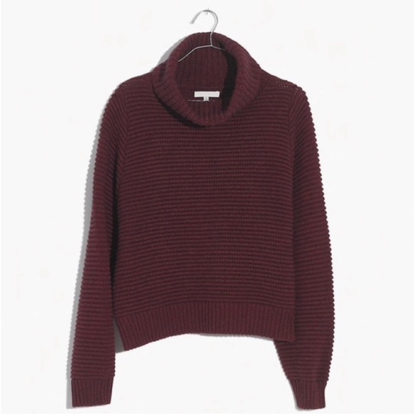 Madewell Sweaters - Madewell Black Cherry Merino Wool Blend Sweater